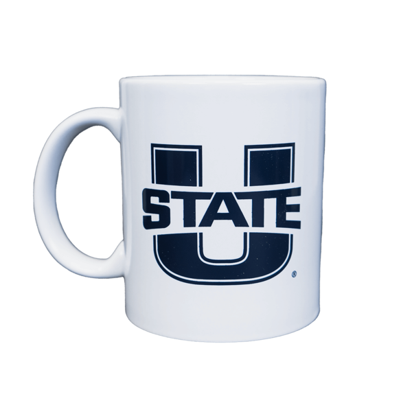 White, Navy, U-State, Mug